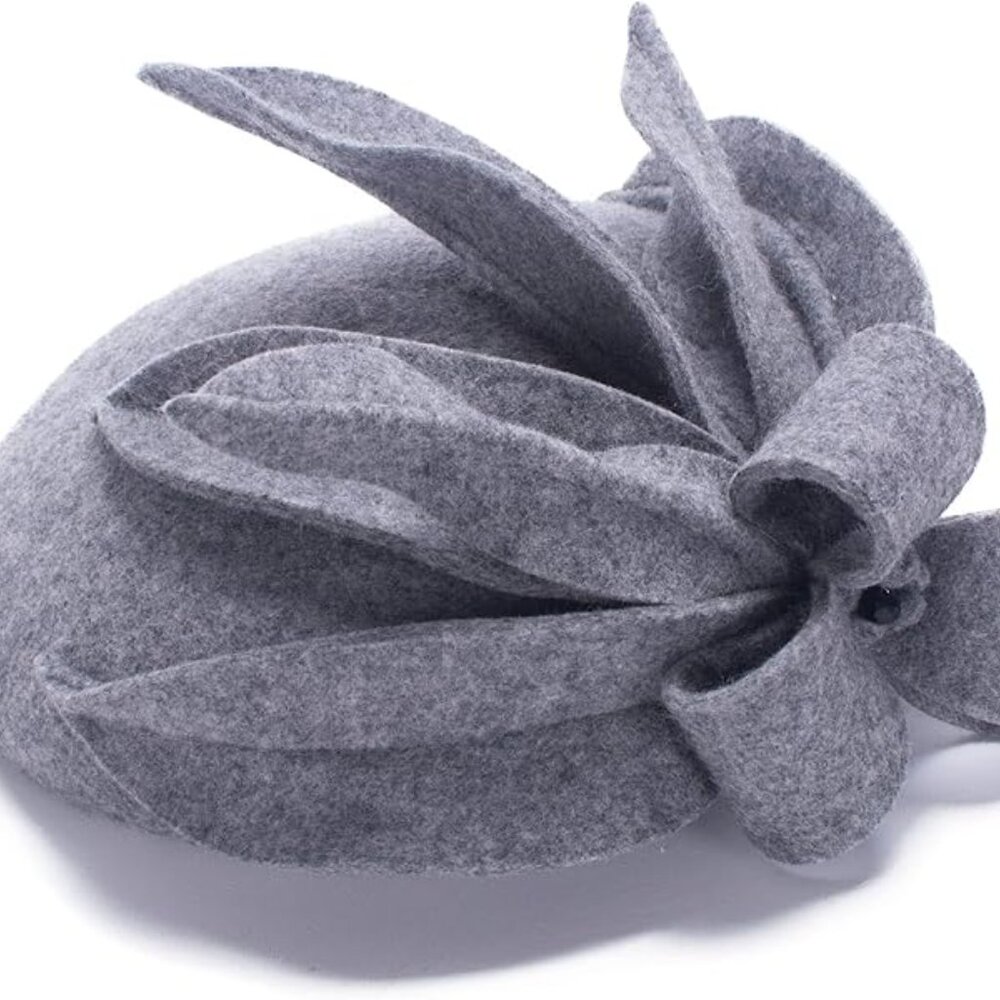 Grey Felt Fascinator